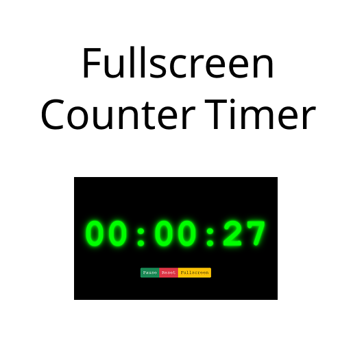 Fullscreen Counter Timer